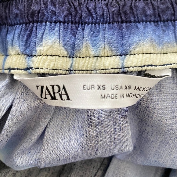 Zara Blue Tie-Dye Midi Skirt XS - Picture 7 of 7
